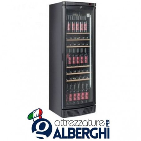 Vetrina refrigerata - Cantina vino free standing capacità 65 bottiglie, temperatura +7+18°C, Dimensioni 595x640x1840h mm