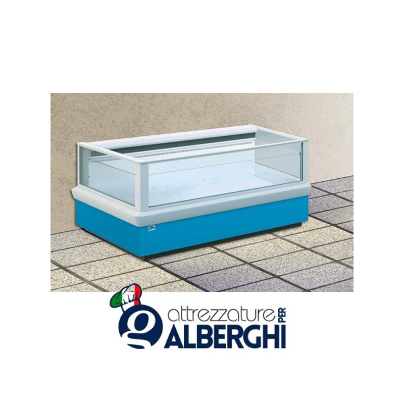 Banco congelatore per gelati e surgelati Dim. cm 207.5x113x89h Temp. -18/-22°C