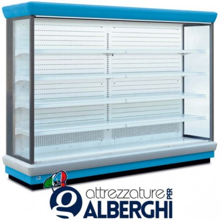 Espositore refrigerato per supermercato per prodotti refrigerati Dim. cm 203.5x77x205h Temp. 0/+4°C