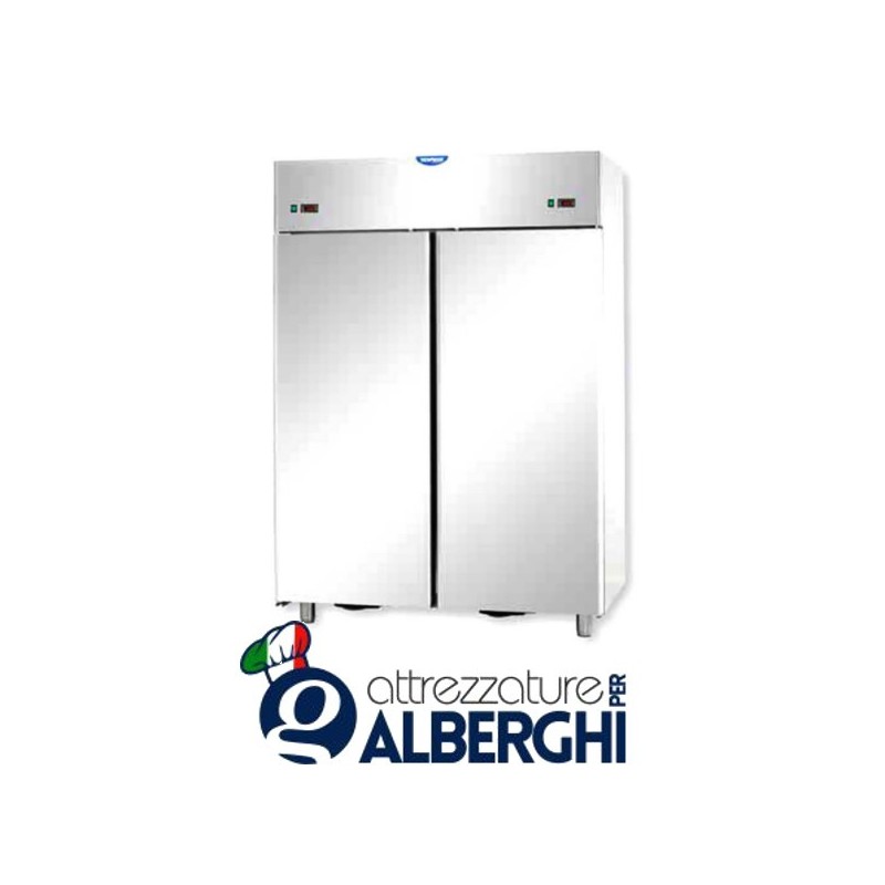 Armadio combinato refrigerato congelatore 1200 litri monoblocco in Acciaio Inox doppia temperatura TN+BT -18/-22 0/+10°C con 2 p