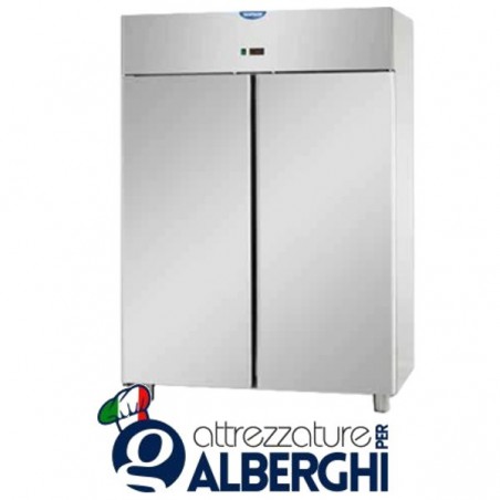 Armadio refrigerato 1200 lt. monoblocco in inox unitÃ  frigorifera remota Temp 0/+10°C 2 por professionale Vetrina