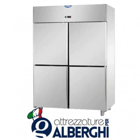 Armadio refrigerato 1200 lt. monoblocco in inox unitÃ  frigorifera remota Temp 0/+10°C 4 spo professionale Vetrina