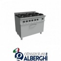 Cucina 6 Fuochi a gas con maxi forno a gas &#8211; Dim.cm. 120x70x85h