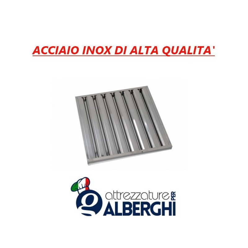 Filtro a labirinto acciaio inox per cappa &#8211; Dim. mm 400x400x25