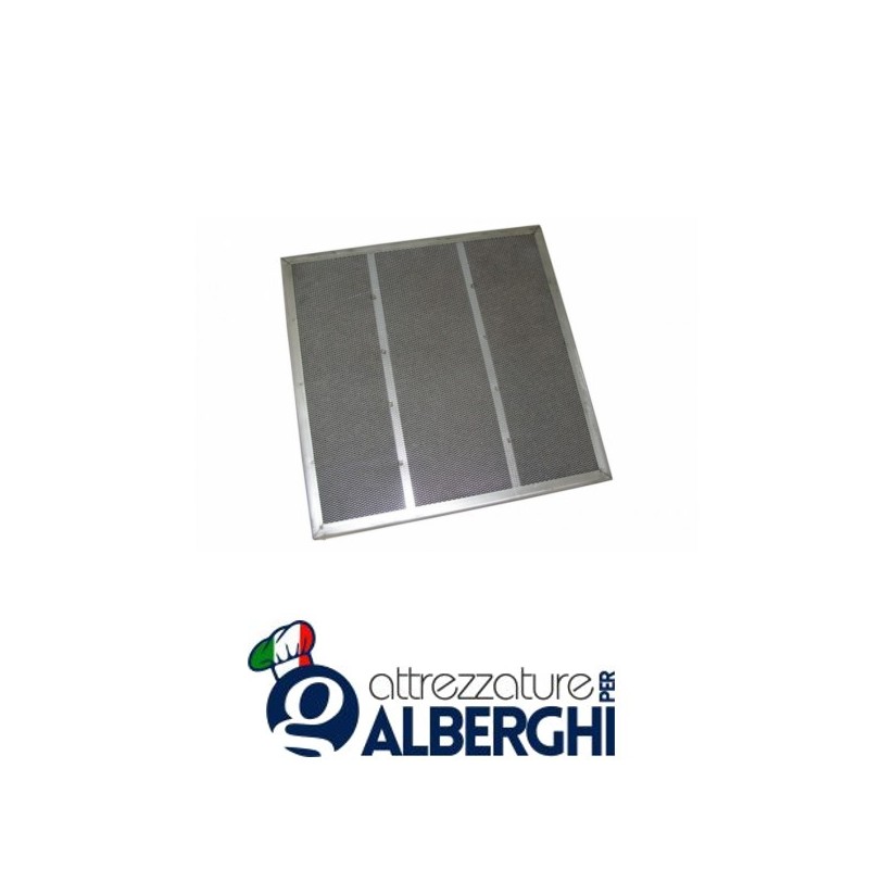 Filtro piano CARBOFIL zincato  per cappa &#8211; Dim. mm 400x400x23