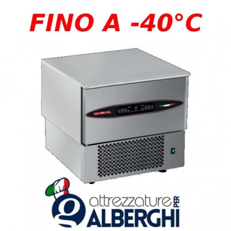 Abbattitore di temperatura in Acciaio Inox con controllo digitale con sensori Touch, per 3 teglie GN1/1 o 600x400 mm