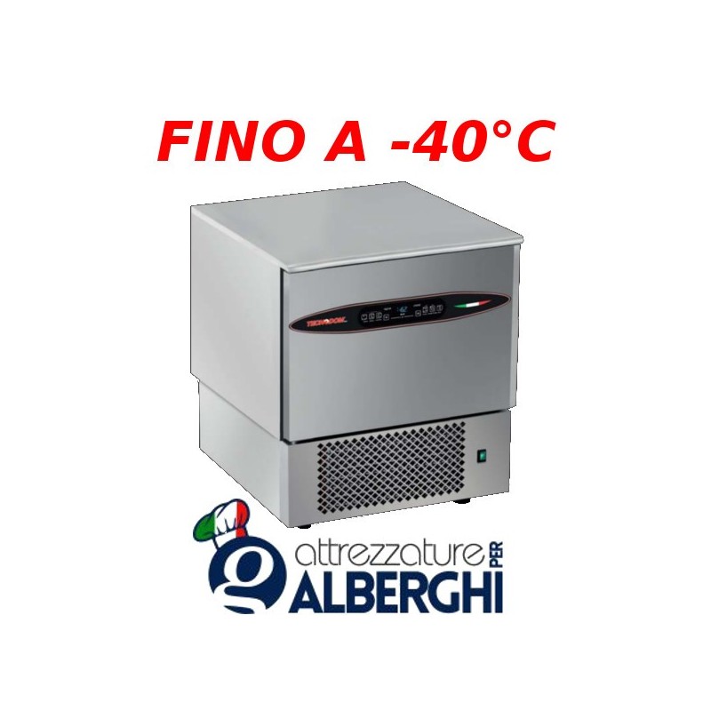 Abbattitore di temperatura in Acciaio Inox con controllo digitale con sensori Touch, per 5 teglie GN1/1 o 600&#215;400 mm