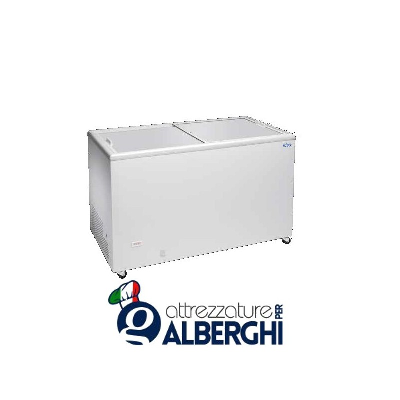 Congelatore conservatore orizzontale con coperchi piani scorrevoli dimensioni 1063 x 670 x 895 mm