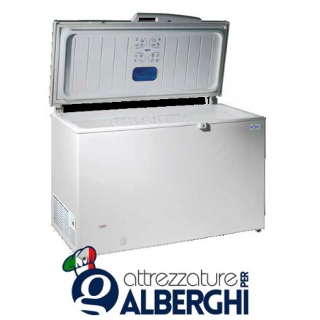 Congelatore conservatore orizzontale -18/-25°C coperchio cieco dimensione 891 x 695 x 860 mm professionale Vetrina