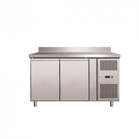 Tavolo refrigerato congelatore gastronomia ventilato in acciaio inox con alzatina Temp. -18/-22°C Dimensioni 1360x700x850 mm