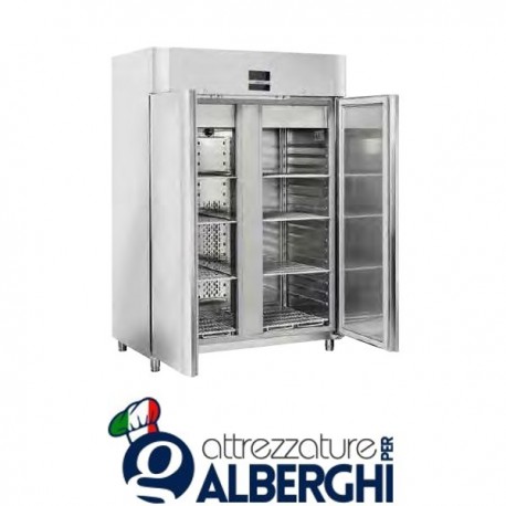 Armadio refrigerato frigo in acciaio inox 1100 Lt temp. +2/+8°C CR14 professionale Vetrina