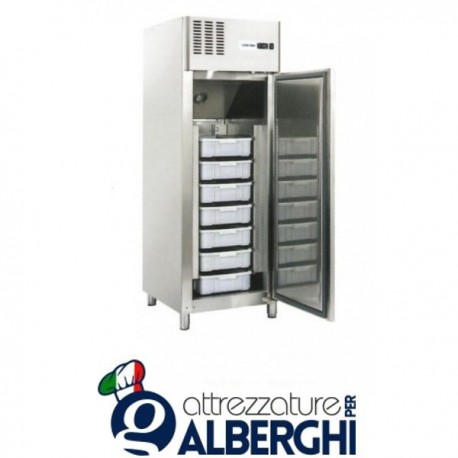 Armadio refrigerato frigo in acciaio inox per pesce 550 Lt temp. -7/+2°C RC610FISH professionale Vetrina