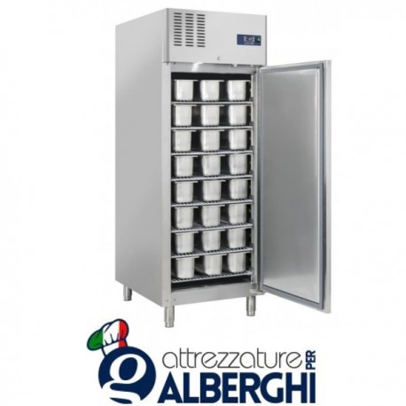 Armadio congelatore in acciaio inox 1 anta gelateria 800 Lt Temp. -18°/-22° C €“ GE88 professionale Vetrina