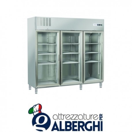 Armadio congelatore in acciaio inox 3 ante 1770 Lt Temp. -18°/-22° C €“ RCG1850 professionale Vetrina
