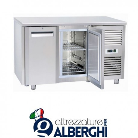 Tavolo frigo refrigerato inox 2 porte con motore s/alzatina -2°/+8°C – QR2100 professionale
