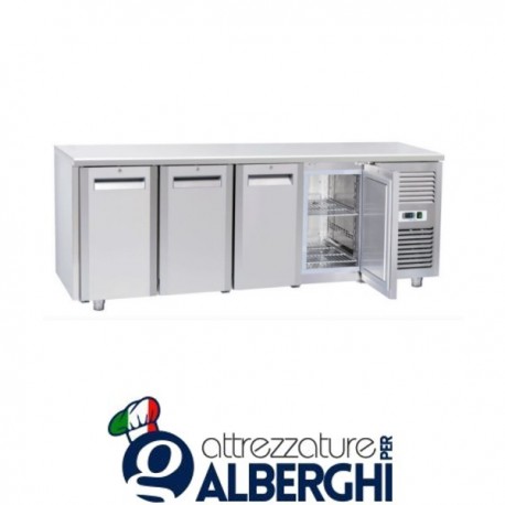 Tavolo frigo refrigerato inox 4 porte con motore s/alzatina -2°/+8°C – QR4100