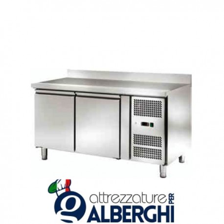 Tavolo Banco Refrigerato 2 Ante con Alzatina Temp -2°/+8°C Dim.cm 151x80x96h Professionale