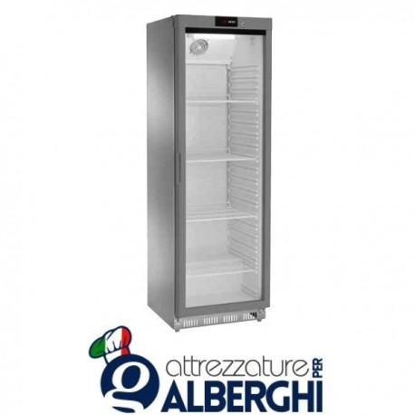 Armadio Refrigerato Espositore con Porta a Vetro Statico 185W 360Lt. Temp. +2°/+8°C Dim.cm 60x60x185,5h Professionale