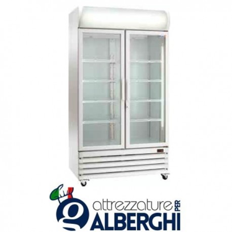 Armadio Refrigerato Espositore per Bibite Ventilato 580W 825Lt. Temp. +2°/+8°C Dim.cm 112x69x207,9h Professionale