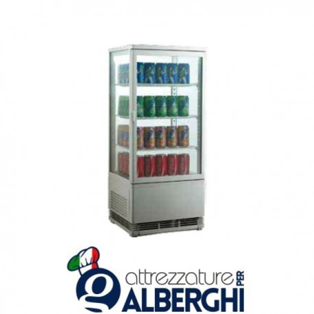 Armadio Refrigerato Espositore per Bibite 180W 78Lt. Temp. 0°/+12°C Dim.cm 42,8x38,6x96h Professionale