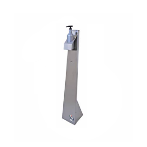 Piantana in acciaio inox con raccogligocce porta dispenser automatico o flacone con dispenser (esclusi)