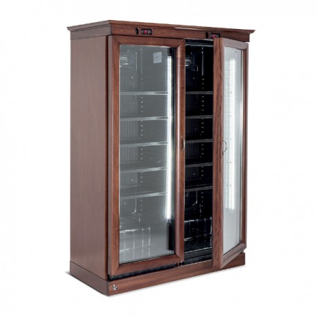 copy of Espositore verticale a refrigerazione ventilata per bevande rivestito in legno, a singola porta