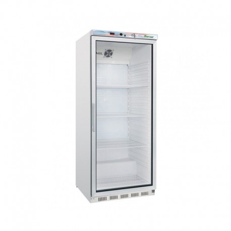 Armadio frigo refrigerato 570 Lt. lamiera verniciata bianca, porta in vetro. Temp. +2°/+8°C professionale Vetrina